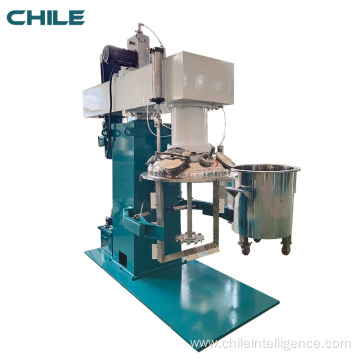 Dual-shaft mixer hydraulic lift for paint mixing machine